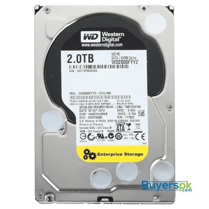 Wd Hdd Hard Disk Drive 2tb Yellow used Wd2000fyyz - Price in Pakistan