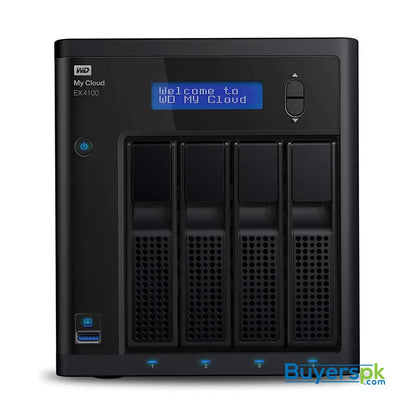 WD My Cloud EX4100 Diskless Expert Series 4-Bay Network Attached Storage - NAS - 4 BAY NAS WD - WDBWZE0000NBK-NESN 1 Yr Warranty - Hard